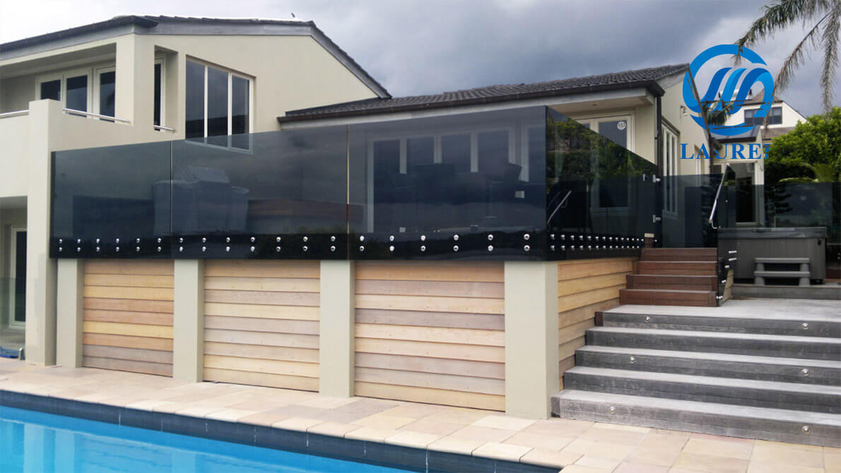 black tinted acid etched glass application